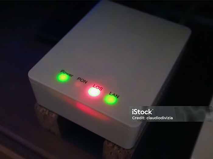 علت قرمز شدن چراغ ال او اس مودم los